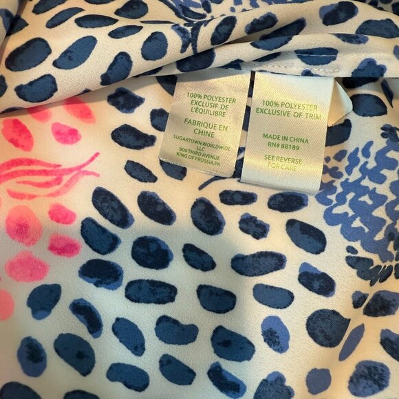 Lilly Pulitzer Marilina Tunic Top Raz Berry Heart & Sole Size Medium - Picture 6 of 9